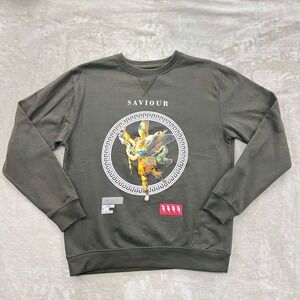Soul Star England Mens Saviour Angel Graphic Sweatshirt Olive Green L MSW MELEK